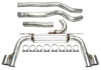 Duplex Ligne d'échappement inox 2 × 80 mm gauche + droite pour BMW 3er berline. + Touring diesel Typ F30,F31 / 4er Cabriolet/Coupé/Gran Coupé 420d Typ F32,F33,F36 — TA Technix