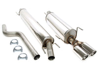 Ligne d'échappement inox 2 × 80 mm pour Opel Astra G Caravan — TA Technix