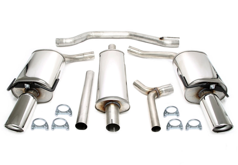 Duplex Ligne d'échappement inox 1 × 100 mm gauche + droite pour Saab 9-3 1.8T/2.0T/2.8T Typ YS3F — TA Technix