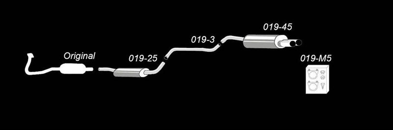 Ligne d'échappement sport 2 × 80 mm pour Volvo S40 I /V40 I 2.0T/T4 Typ V — TA Technix