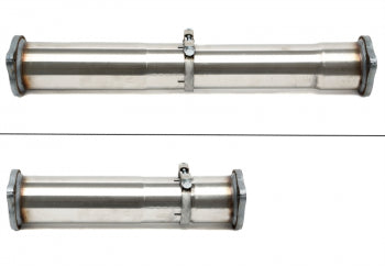 Adapterrör efter katalysator till dubbelt rostfritt avgassystem 1 × 100 mm vänster + höger för Volvo V70 III — TA Technix