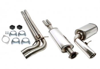 Impianto di scarico in acciaio inox 1 × 100 mm per Volvo V70 II AWD 2.4T/2.5T/D5 Typ S — TA Technix