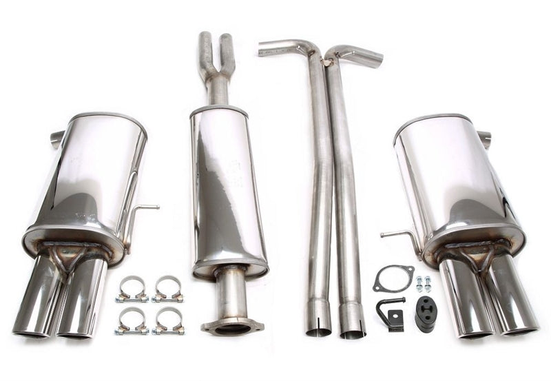Duplex Ligne d'échappement inox 2 × 80 mm gauche + droite pour Volvo XC90 I 2.5T/T6/D5/V8 Typ C — TA Technix