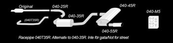 Ligne d'échappement inox 1 × 100 mm pour VW Golf V/VI / Audi A3 8P — TA Technix