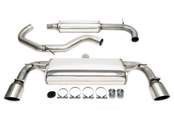 Duplex stainless steel exhaust system with 1 × 100 mm sharp-edge outlet for VW Golf VII GTI — TA Technix