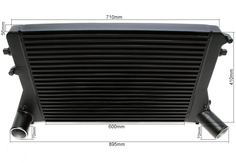 Kit Échangeur air/air noir pour Audi A3/S3 (8P) / TT (8J) / Seat Leon (1P)/ Skoda Octavia (1Z), Superb (3T) / Golf V + VI (1K) / Jetta III + IV (1KM/16(16H) / Eos (1F) / Passat (3C/3CC) / Scirocco III (13) — TA Technix