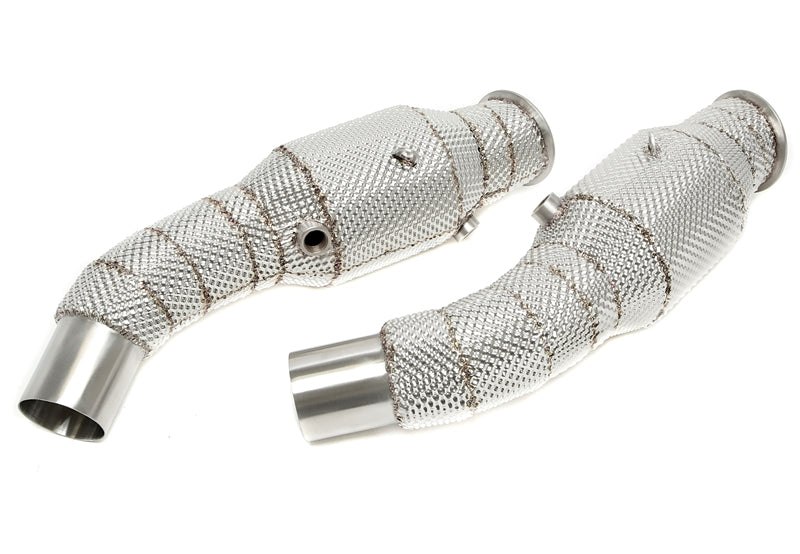 Downpipe avec Écran thermique et catalyseur pour Alfa Romeo Giulia 2.9l Turbo Quadrifoglio type 952 / Stelvio 2.9l Turbo Q4 type 949 — TA Technix