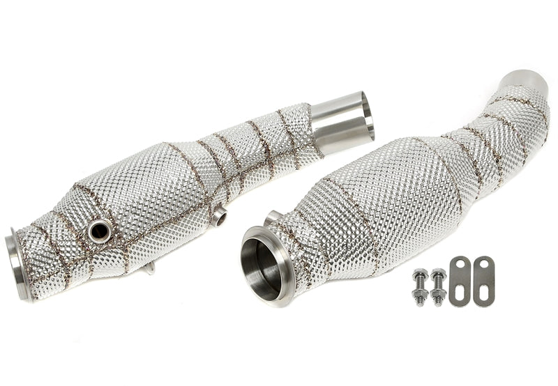Downpipe avec Écran thermique et catalyseur pour Alfa Romeo Giulia 2.9l Turbo Quadrifoglio type 952 / Stelvio 2.9l Turbo Q4 type 949 — TA Technix