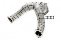Downpipe with heat shield and catalytic converter for Audi A4-S4, A5-S5 Type W8-B9 — TA Technix