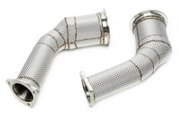 Downpipe with heat shield and catalytic converter for Audi A4-RS4, A5-RS5 Type B9 — TA Technix