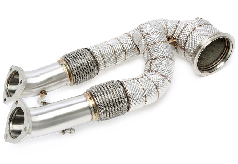 Downpipe avec Écran thermique et catalyseur pour Audi TT-RS type 8J, A3 Sportback RS3 type 8P, Q3 RS Quattro 2.5 TFSI type 8U — TA Technix