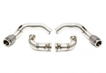 Katlose Downpipe mit Flexrohr für BMW 5er-Reihe M5 Typ F90, 8er-Reihe M8 Typ F91/F92/F93 - Motorkennbuchstabe S63M — TA Technix