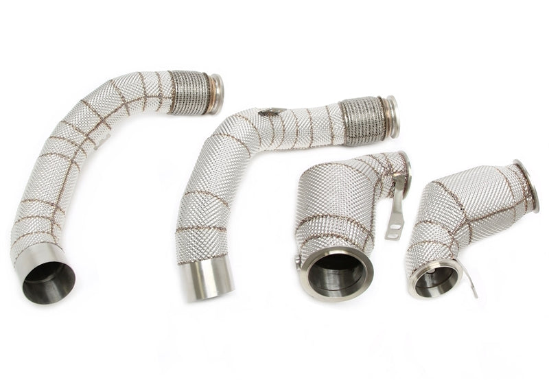 Downpipe avec Écran thermique et catalyseur pour BMW 5er Série M5 Typ F90, 8er Série M8 Typ F91/F92/F93 - code moteur S63M — TA Technix