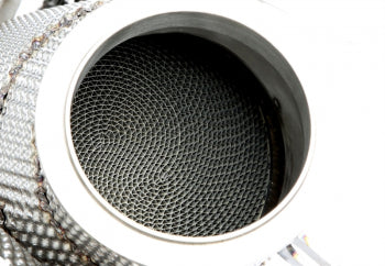 Downpipe mit Hitzeschild und Katalysator für BMW 5er-Reihe M5 Typ F90, 8er-Reihe M8 Typ F91/F92/F93 - Motorkennbuchstabe S63M — TA Technix