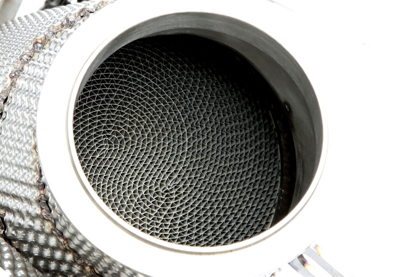 Downpipe avec Écran thermique et catalyseur pour BMW 5er Série M5 Typ F90, 8er Série M8 Typ F91/F92/F93 - code moteur S63M — TA Technix