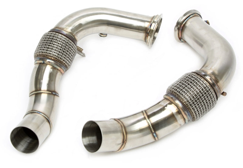 Downpipe sans catalyseur avec flexible pour BMW 5er Série M5 Typ F10, 6er Série M6 Typ F12/F13/F06 - code moteur S63 B44 — TA Technix