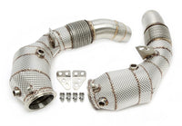Downpipe avec Écran thermique et catalyseur pour BMW 5er Série M5 Typ F10, 6er Série M6 Typ F12/F13/F06 - code moteur S63 B44 — TA Technix