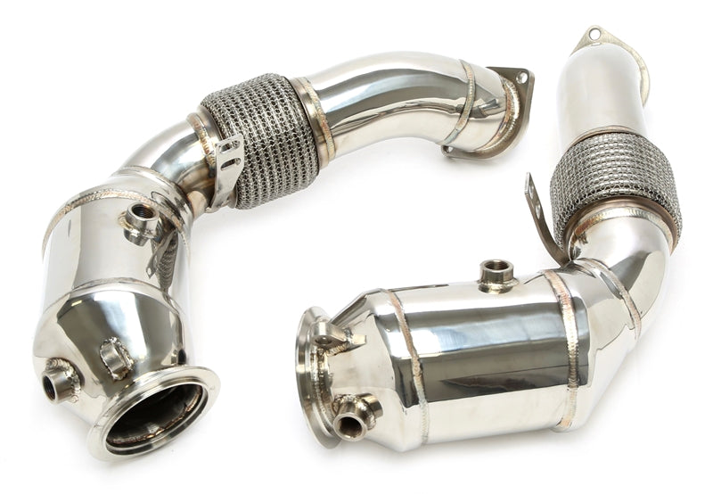 Downpipe sans catalyseur avec flexible pour BMW 5er Série Typ F07,F10,F11 , 6er Série Typ F12,F13,F14, 7er Série Typ F01,F02,F03, X5 Typ E70, X6 Typ E71 - code moteur N63 — TA Technix