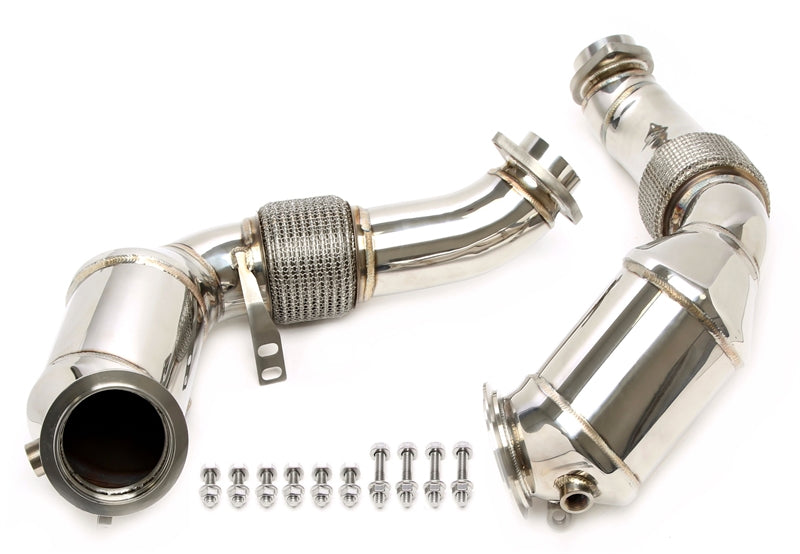 Downpipe sans catalyseur avec flexible pour BMW 5er Série Typ F07,F10,F11 , 6er Série Typ F12,F13,F14, 7er Série Typ F01,F02,F03, X5 Typ E70, X6 Typ E71 - code moteur N63 — TA Technix
