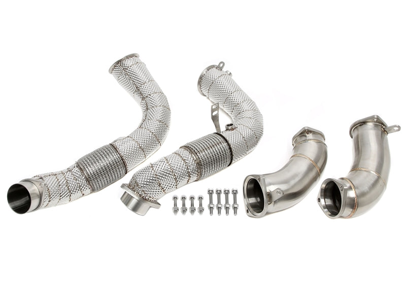 Downpipe sans catalyseur et Écran thermique pour BMW X5M (G05), X6M (G06) - modèles avec code moteur S68 — TA Technix