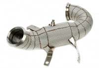 Downpipe with heat shield and catalytic converter for Mercedes-Benz A-Class AMG A45/A45S W177 - engine code M139 — TA Technix