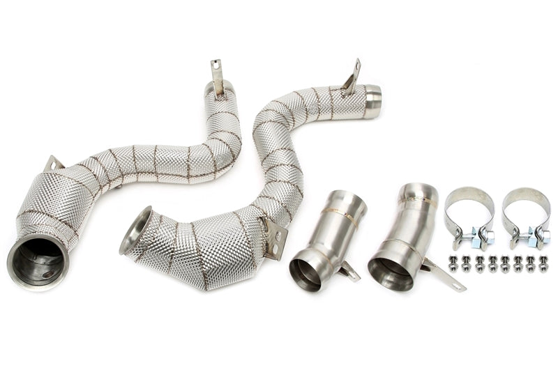 Downpipe avec Écran thermique et catalyseur pour Mercedes Benz S-Klasse AMG S63 W222 - code moteur M177 — TA Technix
