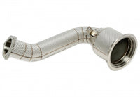 Downpipe with heat shield and catalytic converter / Catalytic converter delete Vortube for Porsche Panamera /4 3.0T type 971 — TA Technix