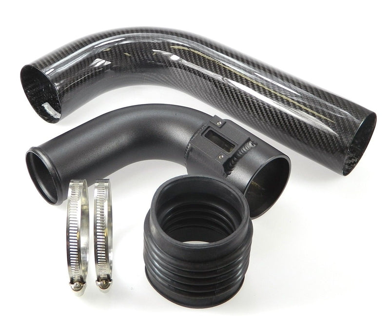Carbon- Saugrohr adapté extension pour Airbox 114VW005 avec K03-turbocompresseur Audi A3 (8P)/ Seat Altea, Leon, Toledo (1P/5P)/ Skoda Octavia (1Z)/ VW EOS (1F), Golf V (1K), Jetta (1KM), Passat (3C) — TA Technix
