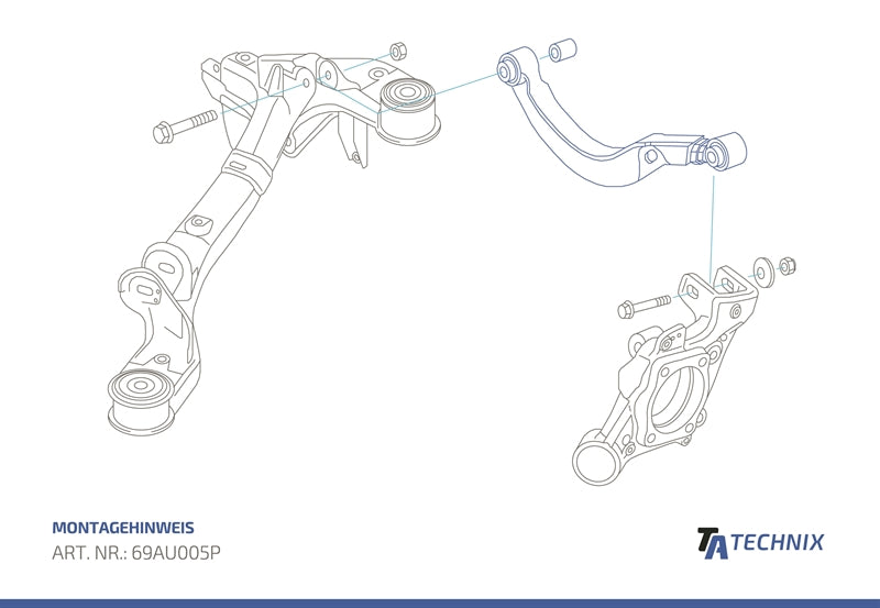 Tirants kit avec réglage de carrossage train arrière pour Audi A6 type 4F — TA Technix