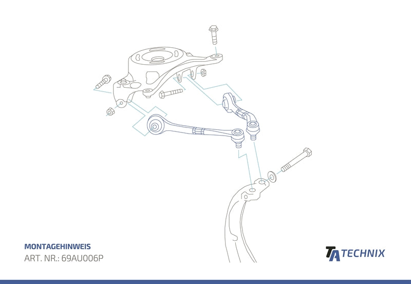 Tirants kit avec réglage de carrossage train avant pour Audi A4, A5 (B8), Q5 (8R) — TA Technix