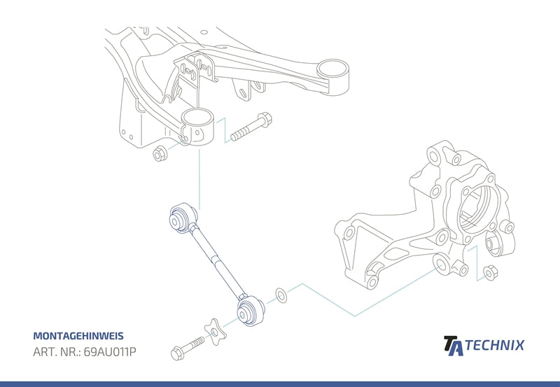 Tirants kit avec réglage de carrossage train arrière pour Audi / Seat / Skoda / VW — TA Technix