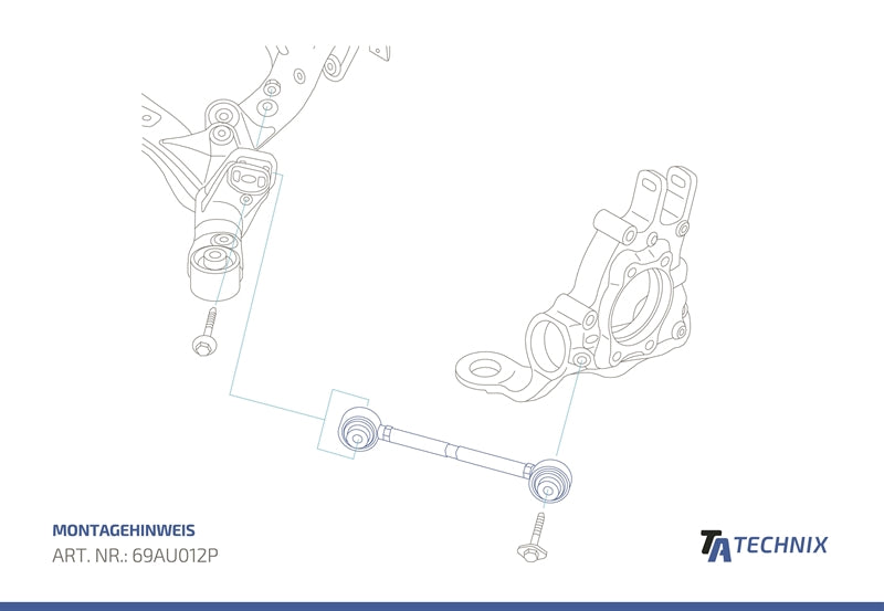 Tirants kit avec réglage de carrossage train arrière pour Audi A4, A5 (B8), A6, A7 Sportback (4G), A8 (4H), Q5 (8R)/ Porsche Macan (95B) — TA Technix