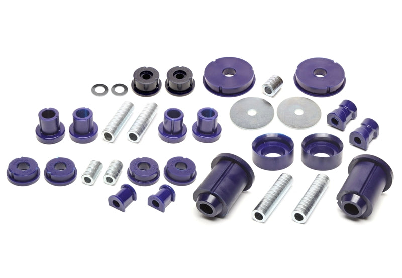 Kit silentblocs polyuréthane 37 pièces / train avant + train arrière / train avant avec Ø 19 mm barre stabilisatrice / train arrière avec Ø 12 mm barre stabilisatrice / pour BMW Série 3 E30 — TA Technix