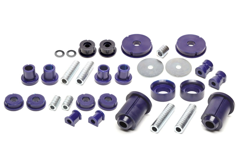Kit silentblocs polyuréthane 37 pièces / train avant + train arrière / train avant avec Ø 19 mm barre stabilisatrice / train arrière avec Ø 18 mm barre stabilisatrice / pour BMW Série 3 E30 — TA Technix