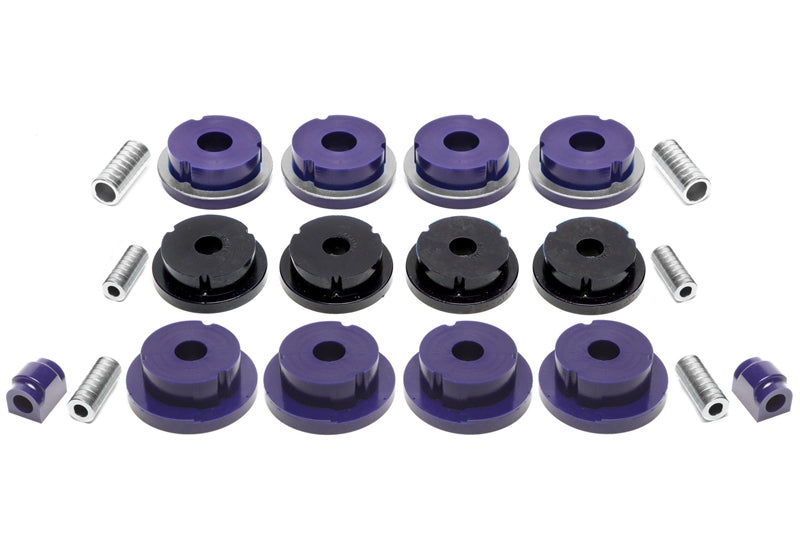 Kit silentblocs polyuréthane 20 pièces / train arrière avec Ø 18 mm barre stabilisatrice / pour BMW Série 3 E46 / E46 Compact — TA Technix