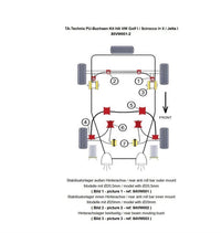 Kit silentblocs polyuréthane 14 pièces, train arrière pour VW Golf I / Scirocco I + II / Jetta I — TA Technix