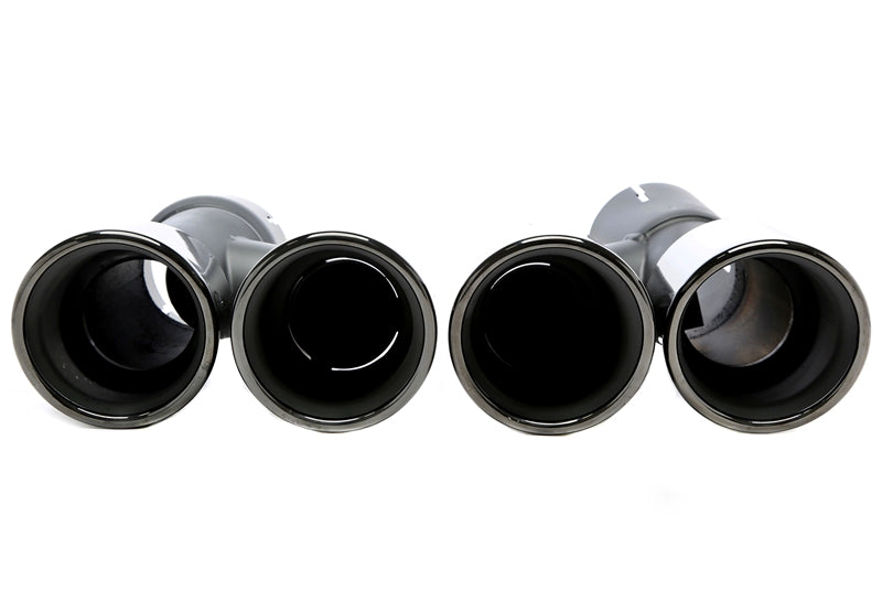 Enjoliveur d'embout à visser "double design" ovale en noir/brillant pour BMW 5er Série (G30, G31) — TA Technix
