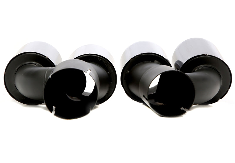 Enjoliveur d'embout à visser "double design" ovale en noir/brillant pour BMW 5er Série (G30, G31) — TA Technix