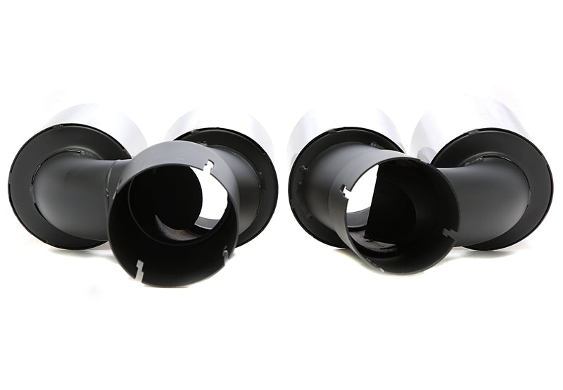 Enjoliveur d'embout à visser "double design" ovale en chromé/brillant pour BMW 5er Série (G30, G31) — TA Technix