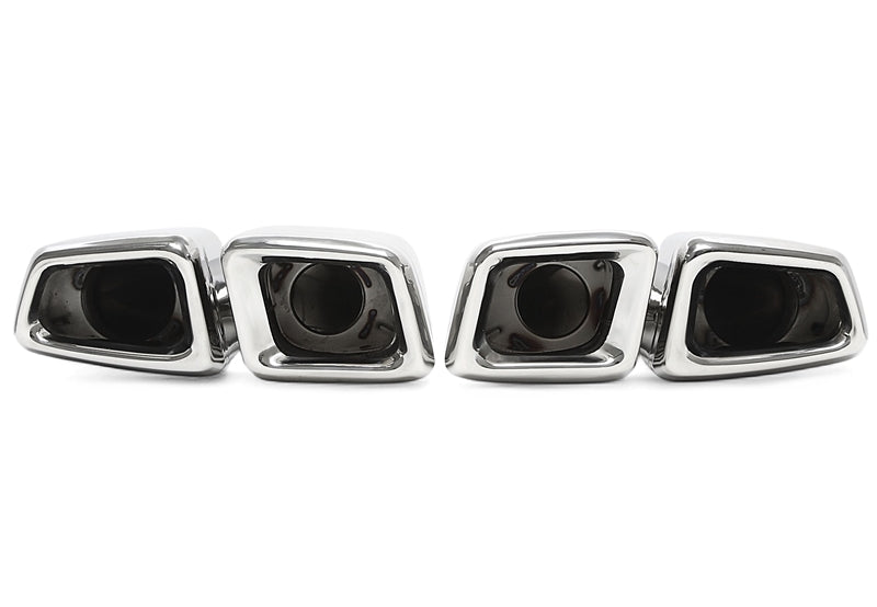 Universelles inox Embout d'échappement zum à souder "Y-Rohr double design" en chromé/brillant pour Mercedes Benz — TA Technix