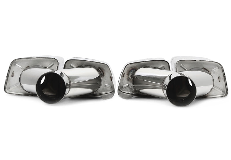 Universelles inox Embout d'échappement zum à souder "Y-Rohr double design" en chromé/brillant pour Mercedes Benz — TA Technix