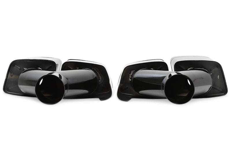 Universelles inox Embout d'échappement zum à souder "Y-Rohr double design" en noir/brillant pour Mercedes Benz — TA Technix