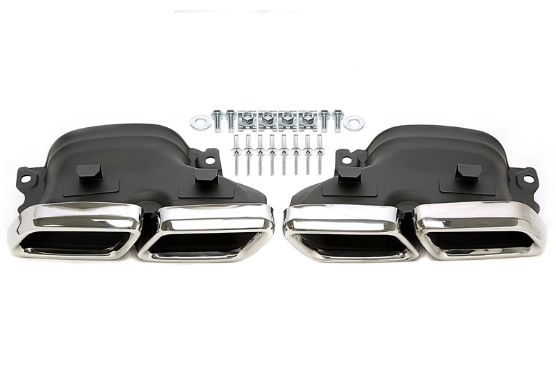 Enjoliveur d'embout à visser "double design" en chromé/brillant pour Mercedes Benz C-Klasse (W205) / GLC-Klasse (X/C253) — TA Technix