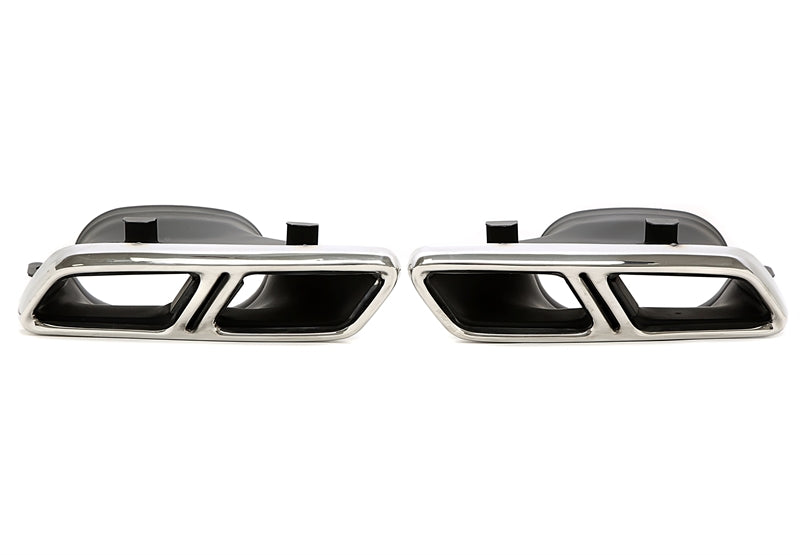 Enjoliveur d'embout à visser "double design whole" en chromé/brillant pour Mercedes Benz C-Klasse (W205) / GLC-Klasse (X/C253) — TA Technix