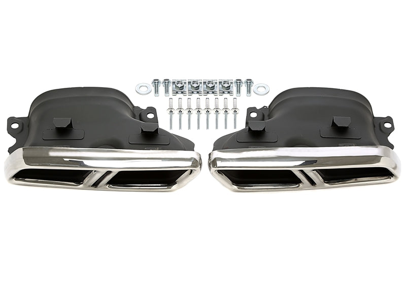 Enjoliveur d'embout à visser "double design whole" en chromé/brillant pour Mercedes Benz C-Klasse (W205) / GLC-Klasse (X/C253) — TA Technix