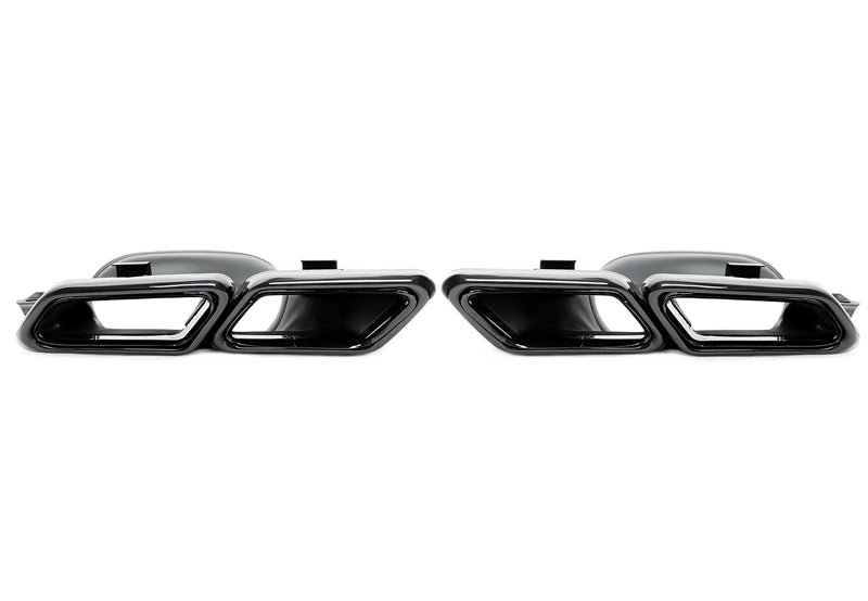 Enjoliveur d'embout à visser "double design-1" en noir/brillant pour Mercedes Benz E-Klasse (W212) / S-Klasse (W222) — TA Technix