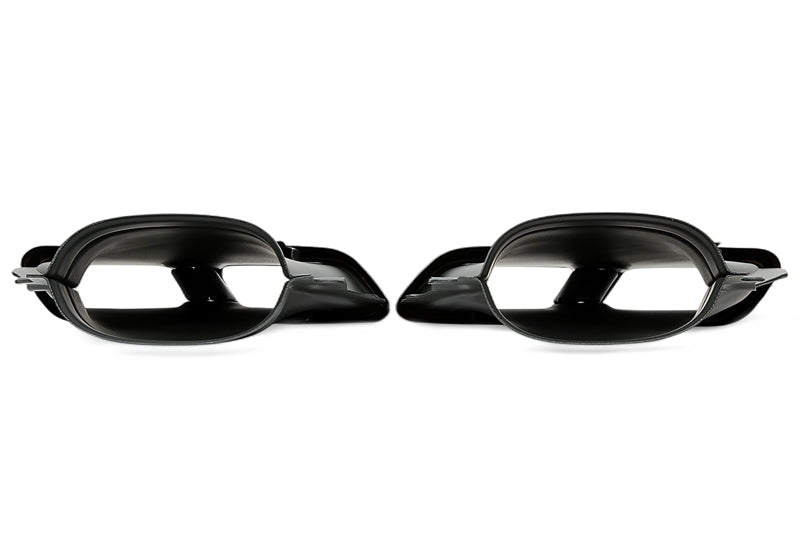 Enjoliveur d'embout à visser "double design E63" en noir/brillant pour Mercedes Benz E-Klasse (W213), GLC-Klasse (X253, C253) — TA Technix