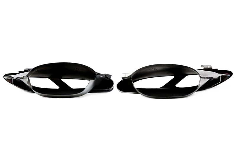 Enjoliveur d'embout à visser "double design C43" en noir/brillant pour Mercedes Benz A-Klasse (W176) / C-Klasse (W205) / GLC/GLE/GLS-Klasse (C/X253/W166/C292/X166) — TA Technix