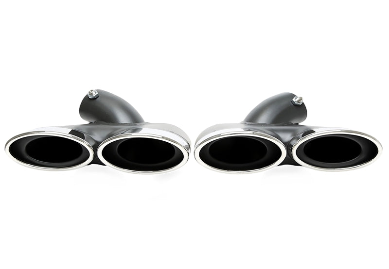 Enjoliveur d'embout à visser "double design" en chromé/brillant pour Mercedes Benz E-Klasse (W211) — TA Technix