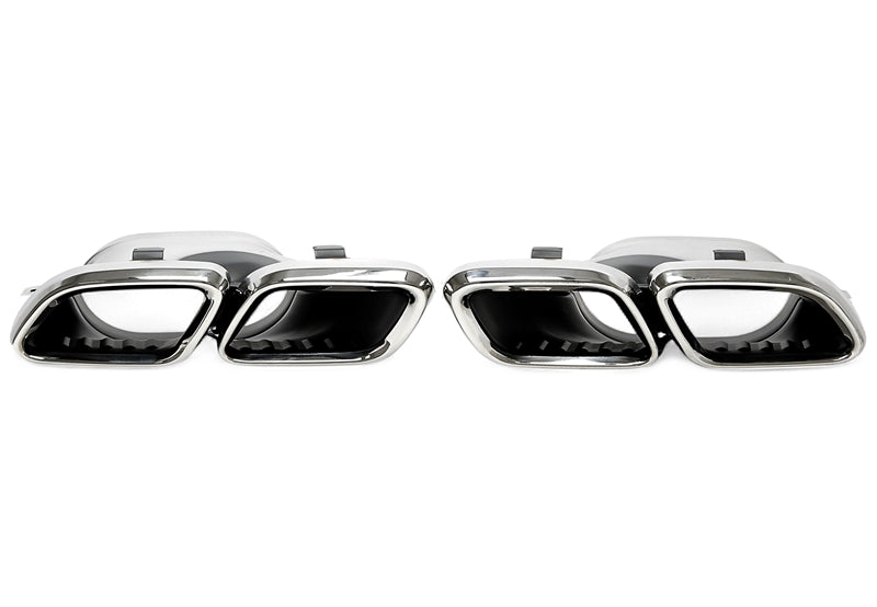 Enjoliveur d'embout à visser "double design" en chromé/brillant pour Mercedes Benz C-Klasse (W205) — TA Technix